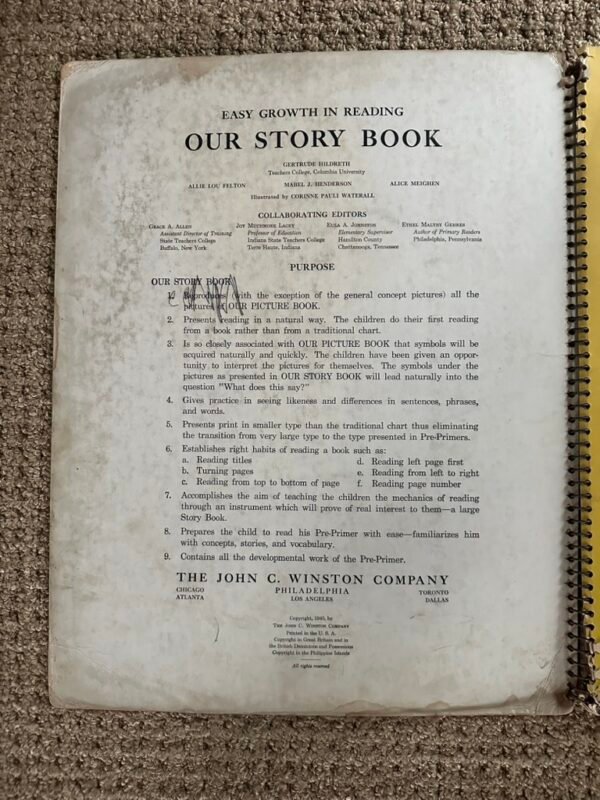 1940s Large Teachers Instructional First Reader “Our Story Book” - Image 3