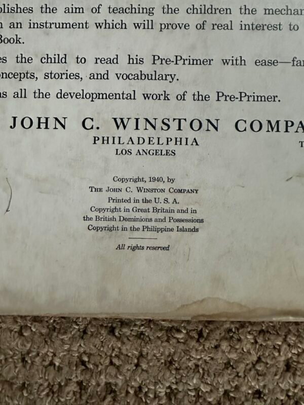 1940s Large Teachers Instructional First Reader “Our Story Book” - Image 4