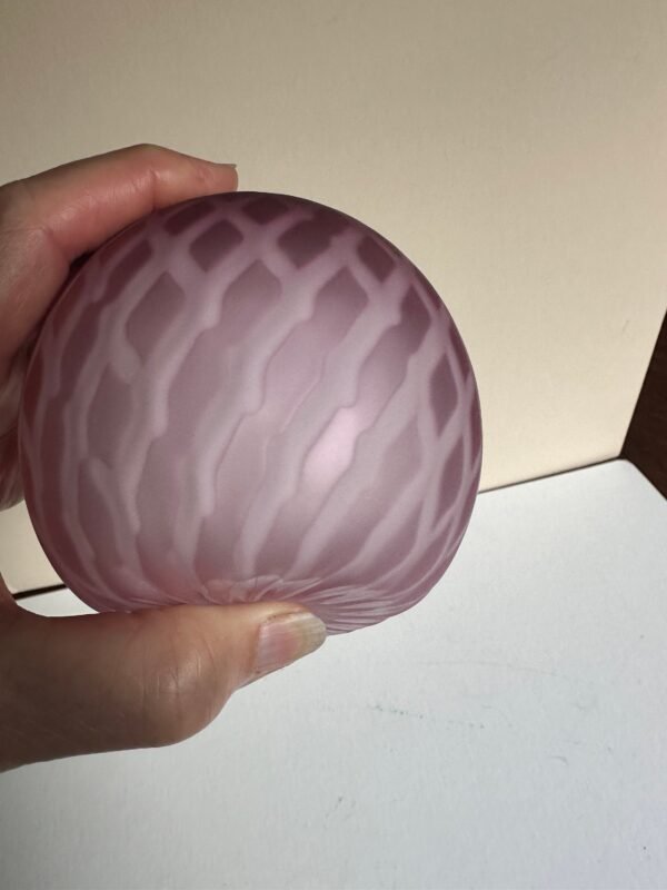 Antique Mt Washington Pink Cased Glass Paperweight - Image 9