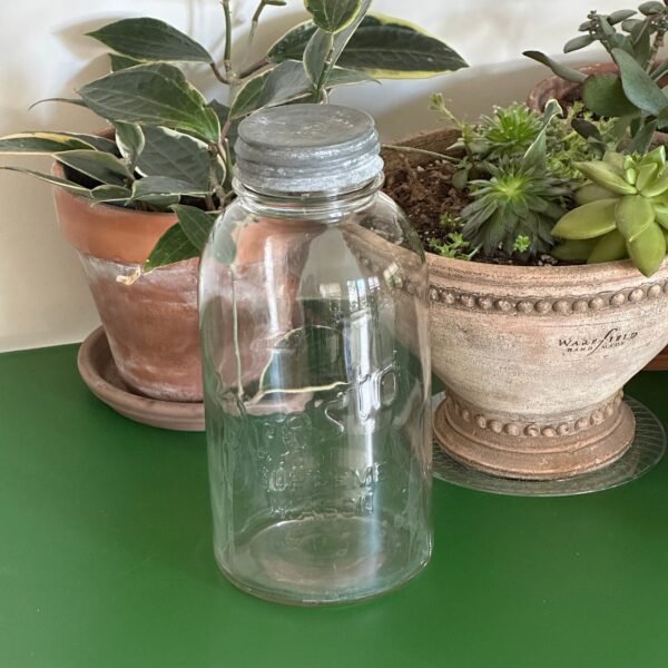 Vintage Presto Canning Jar 1920s to 1950s 1/2 Gallon with Ball Lid
