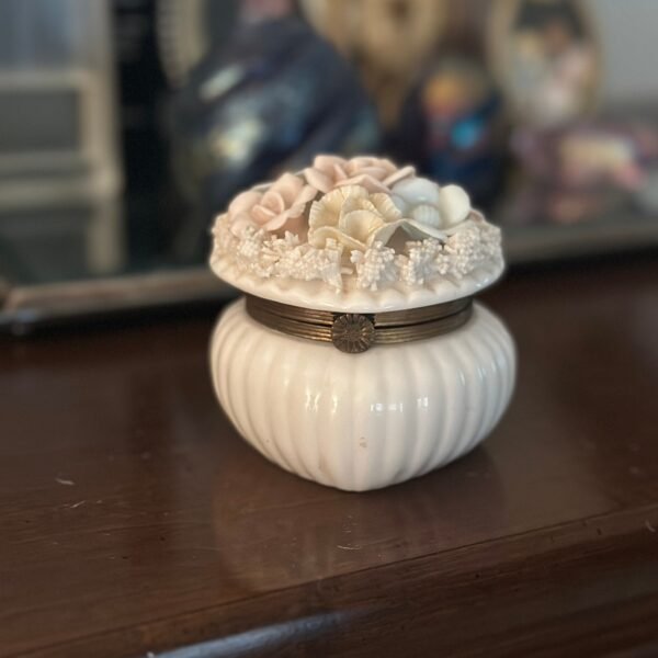 Vintage Victorian Style Porcelain Trinket Box