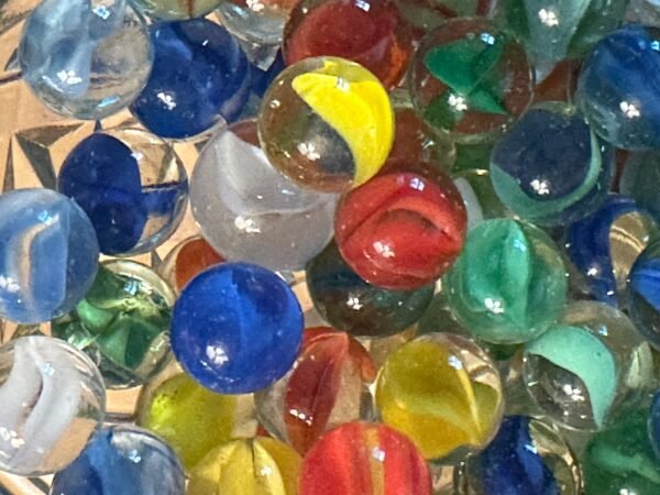 200 Vintage Singe Color Cats Eye and Fat Core Marbles - Image 3