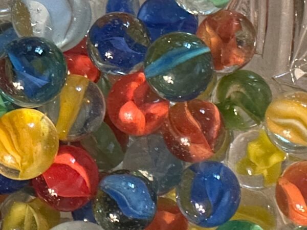 200 Vintage Singe Color Cats Eye and Fat Core Marbles - Image 7