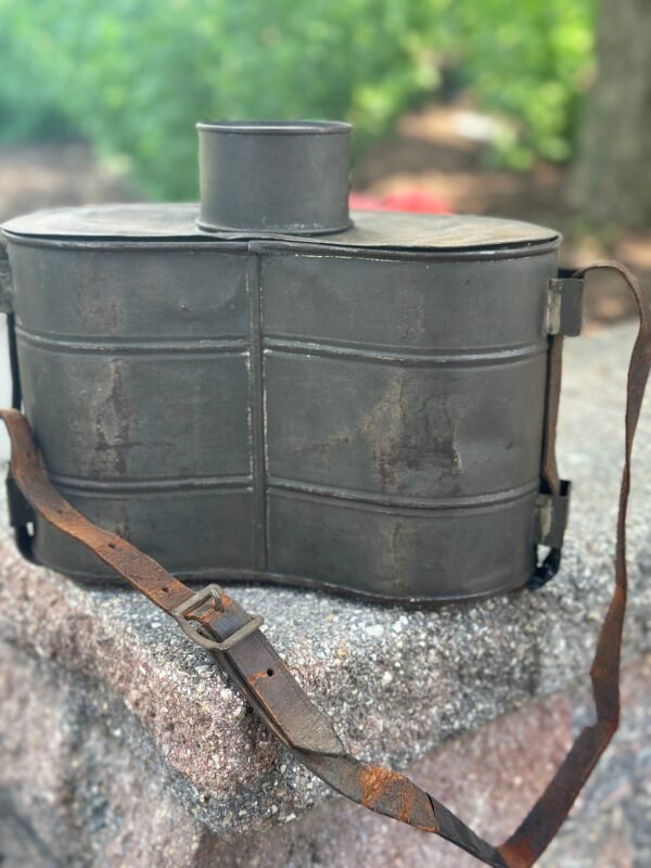 Antique Turn of the Century Tin Lunch Pail - Image 2