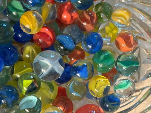 200 Vintage Singe Color Cats Eye and Fat Core Marbles - Image 5