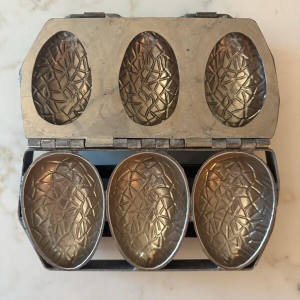 Vintage Metal Easter Egg Hinged Chocolate Mold