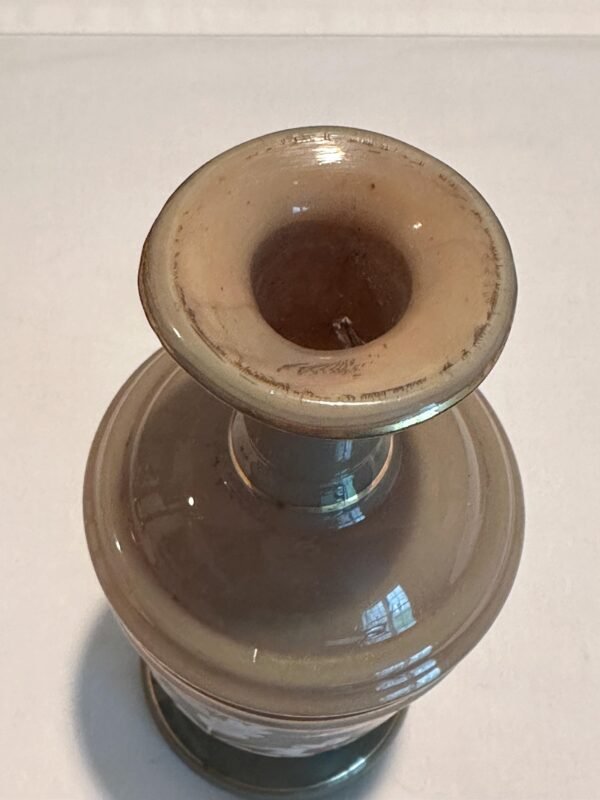 Victorian Era Bristol Glass Fireglow Enameled Glass Vase - Image 6