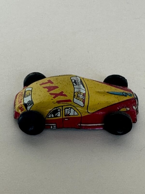 Vintage Set of 3 Mini Tin Litho Cars Japan Police Taxi and Ambulance - Image 9