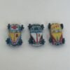 Vintage Set of 3 Mini Tin Litho Cars Japan Police Taxi and Ambulance - Image 2