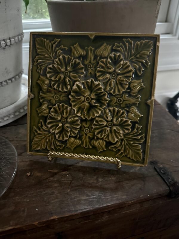 Vintage Majolica Wall Tile - Image 3