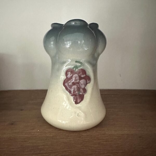 Antique Weller 1904 Floretta Grape Pattern Vase in Hard to Find Color Combo