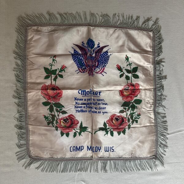 Vintage Army Camp McCoy Mother Pillow