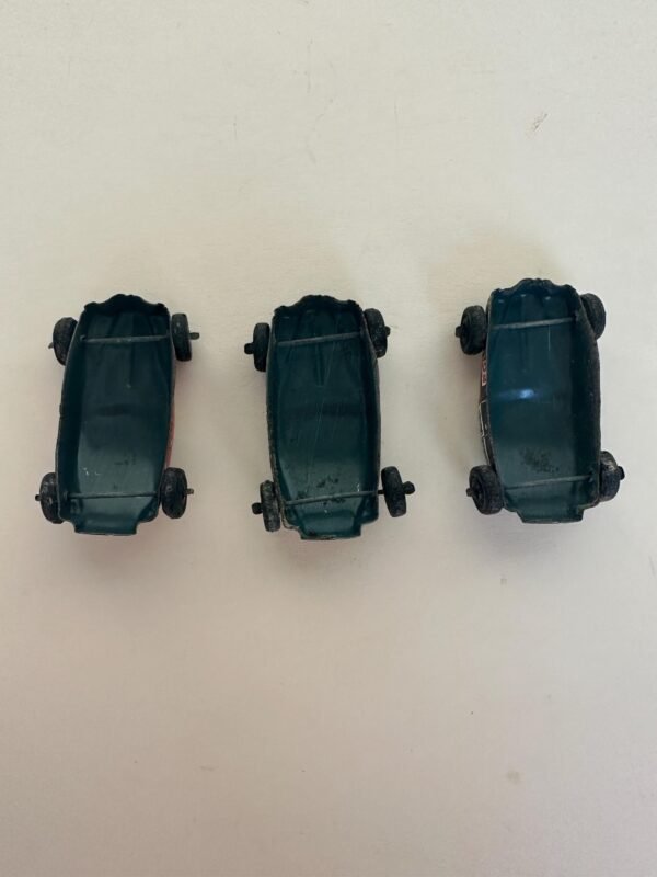Vintage Set of 3 Mini Tin Litho Cars Japan Police Taxi and Ambulance - Image 8