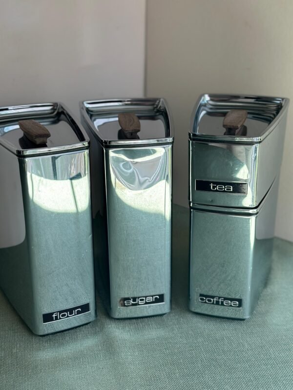 Vintage Mid Century Lincoln BeautyWare 4 Piece Canister Set - Image 4