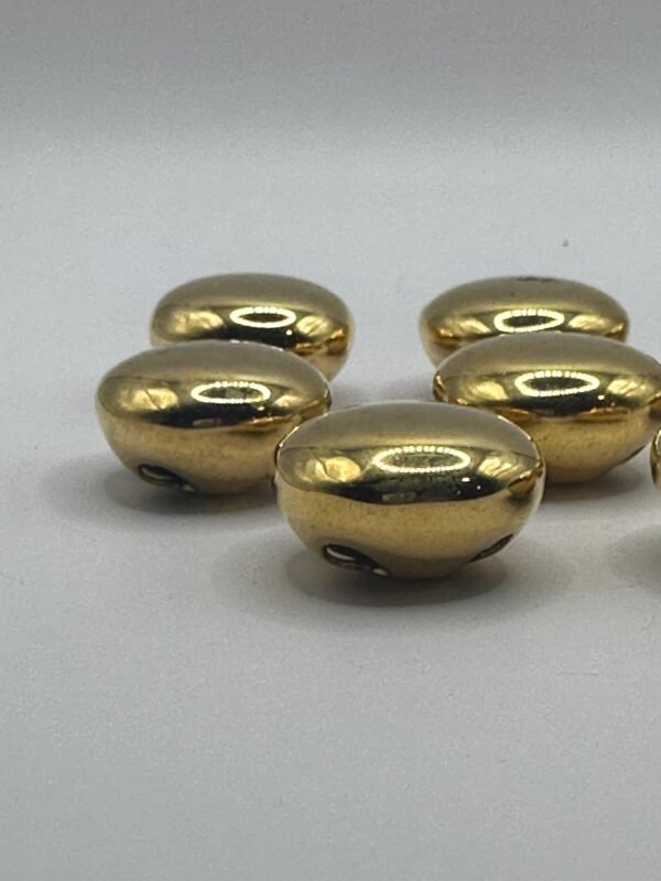 Vintage Puffy Metal buttons set of 8 - Image 4