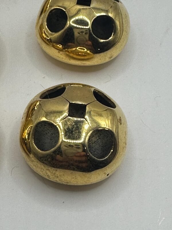 Vintage Puffy Metal buttons set of 8 - Image 5