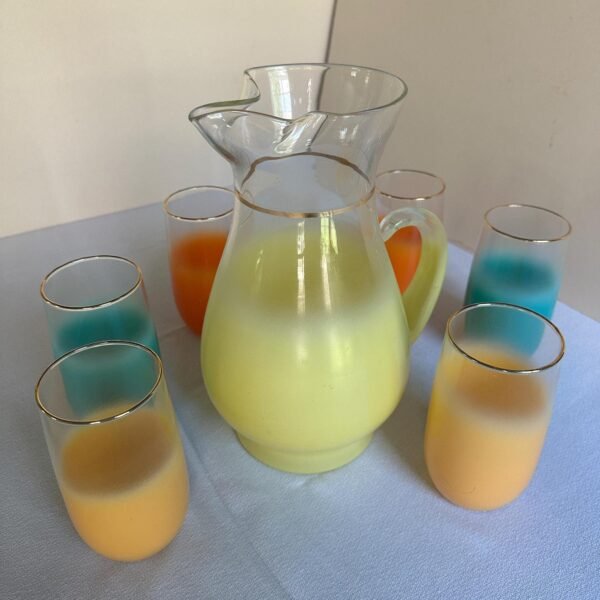 Iconic 1950s-1960s Blendo Pitcher and Glasses Set