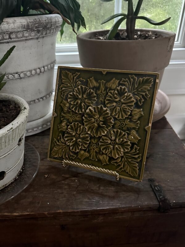 Vintage Majolica Wall Tile - Image 2
