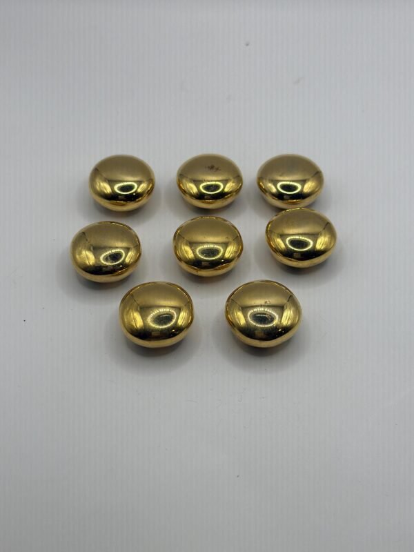 Vintage Puffy Metal buttons set of 8 - Image 3