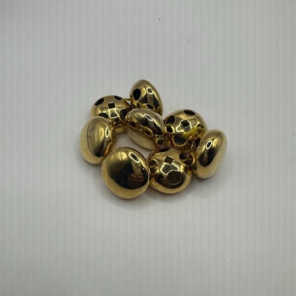 Vintage Puffy Metal buttons set of 8