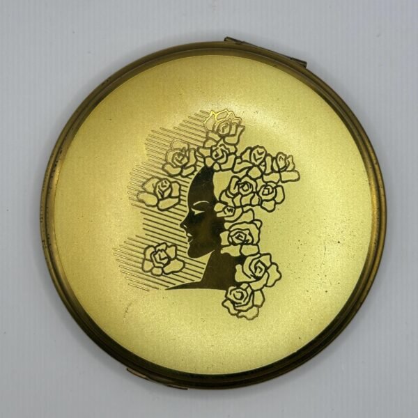 Vintage Powder Compact Large Flapjack Style - Image 10