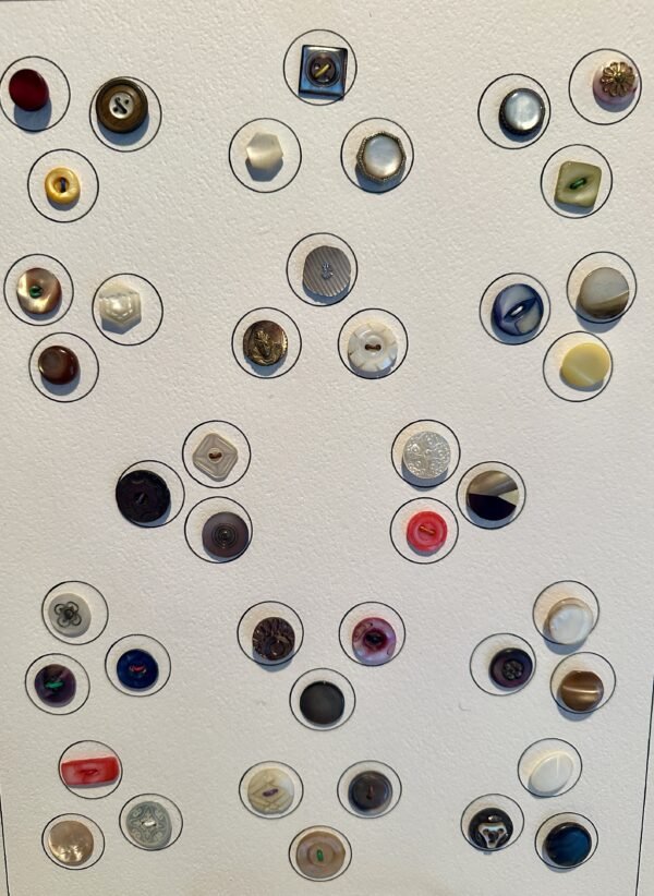 Vintage Unique Button Collection Mounted on a Display Card - Image 2
