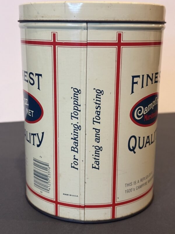 Vintage 1980s Borden Campfire Marshmallow Canister 1920s Replica - Image 6