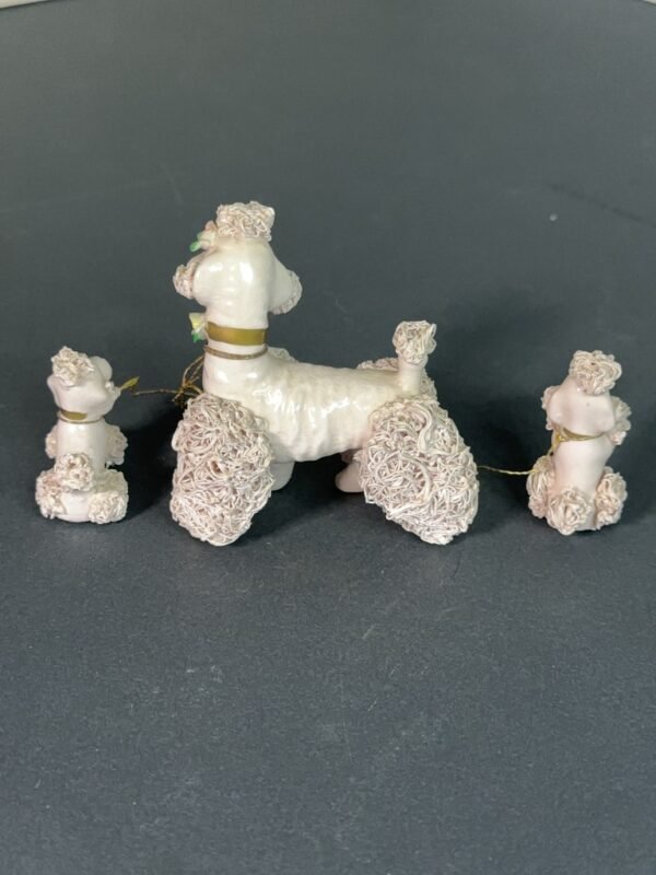Three MCM Pink Spagetti Poodles Dresser Collectible Figurines - Image 7