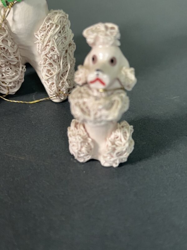 Three MCM Pink Spagetti Poodles Dresser Collectible Figurines - Image 3