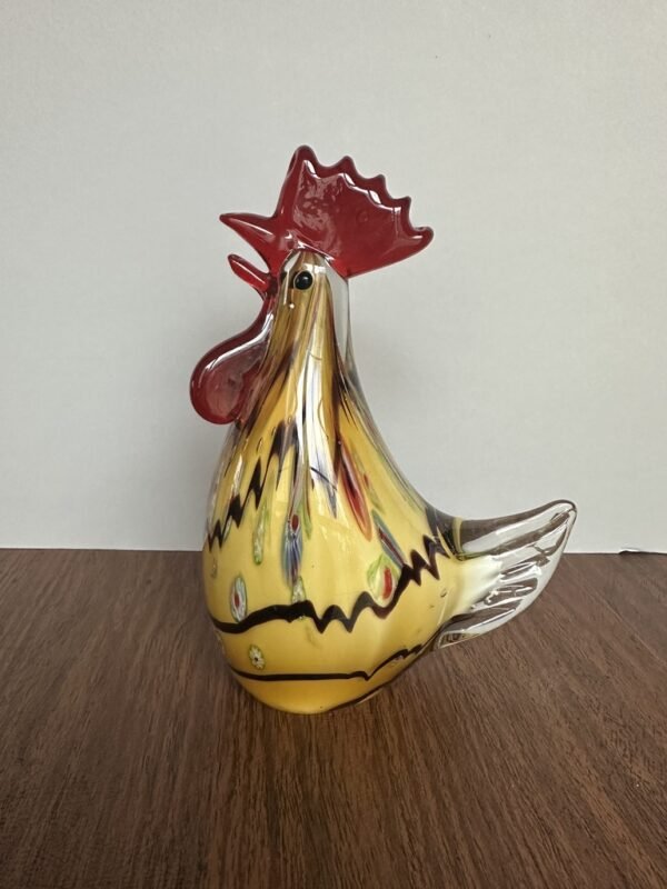 Art Glass in the Murano Style a Colorful Decorative Hen Figurine - Image 2