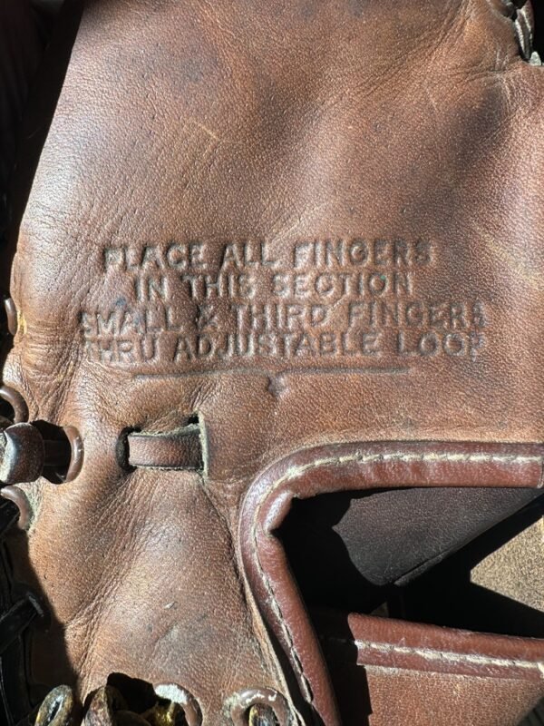 1940s Rawlings Three Finger 1st Baseman Glove Collectible - Image 6