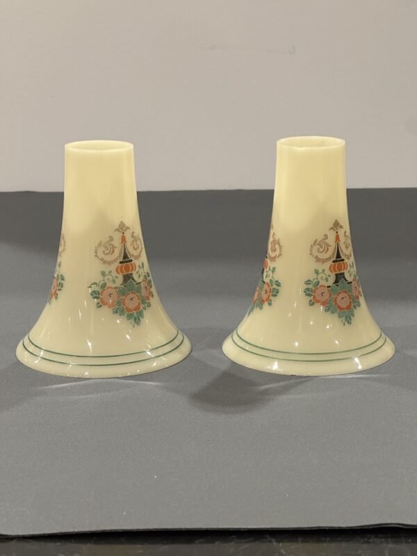 Pair of Art Nouveau Slip Style Glass Lamp Shades - Image 8