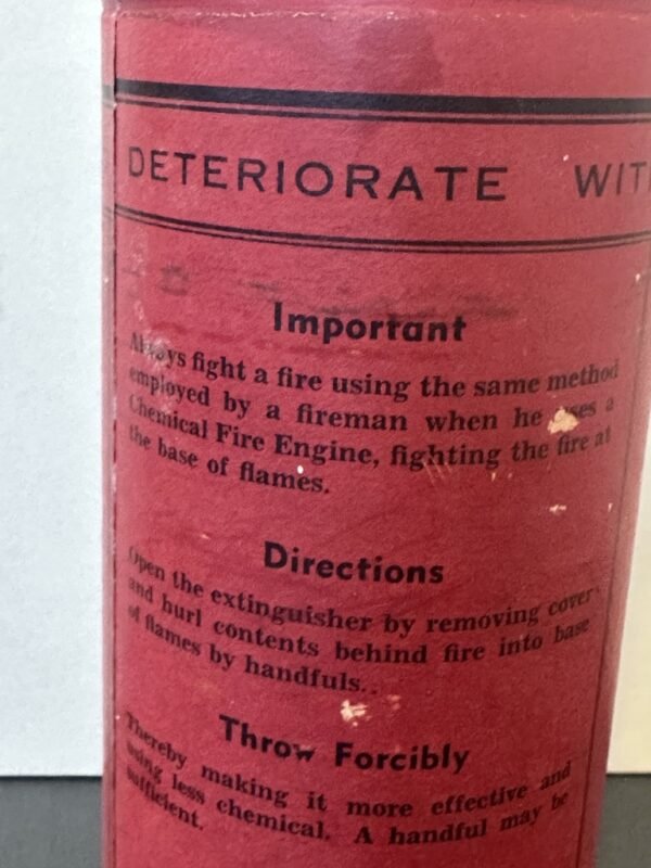 1950s FireEx Home Fire Extinguisher Advertising Cardboard Tube - Image 2
