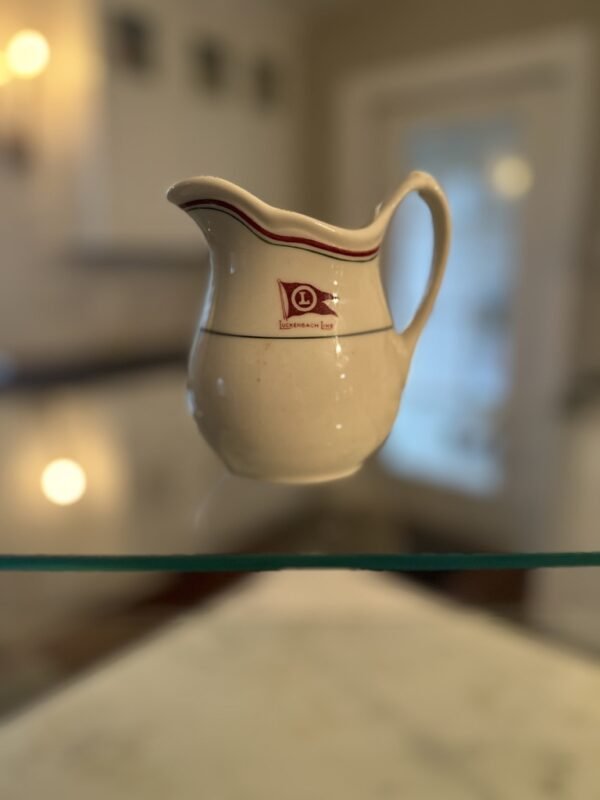 1950s Walker China Co Vitrified Cream Pitcher Restaurant Ware - Image 2