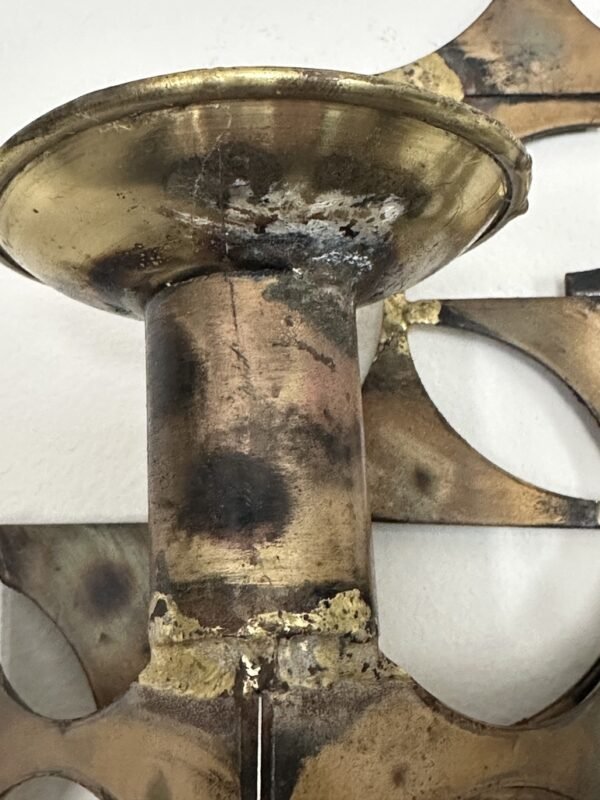 Iconic Marc Creates Pair of MCM Brutalist Wall Art Candle Sconces - Image 4