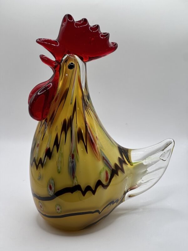 Art Glass in the Murano Style a Colorful Decorative Hen Figurine - Image 5