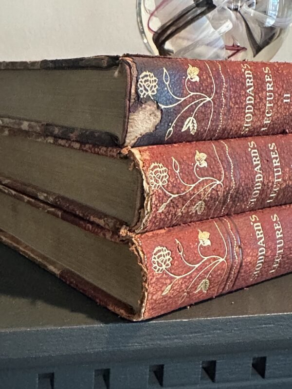 3 Antique John Stoddard Travel Books Stackable Home Decor - Image 9
