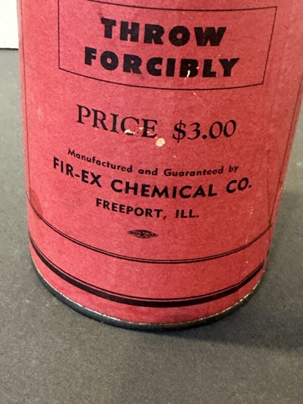 1950s FireEx Home Fire Extinguisher Advertising Cardboard Tube - Image 4