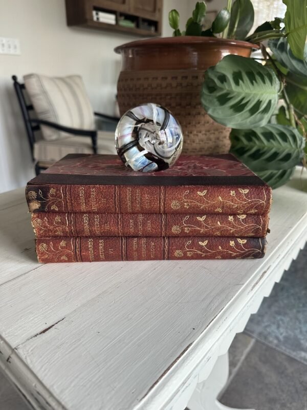 3 Antique John Stoddard Travel Books Stackable Home Decor - Image 2