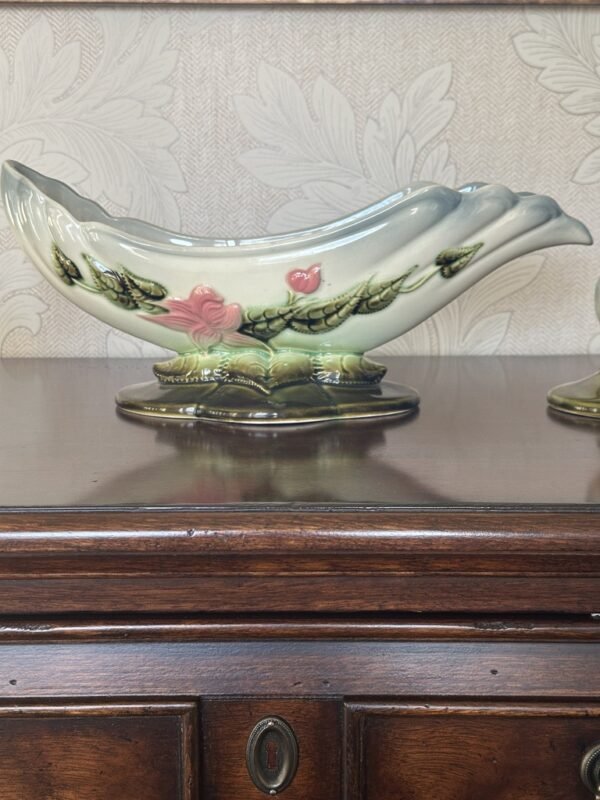 Hull Woodland 1950s Console Bowl and Matching Candlestick Holders - Image 6