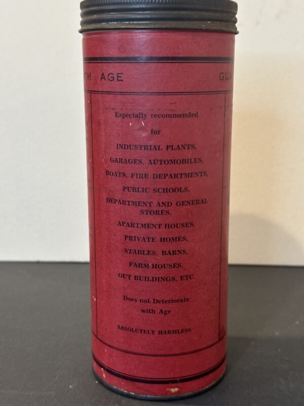 1950s FireEx Home Fire Extinguisher Advertising Cardboard Tube - Image 5