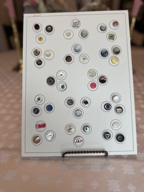 Vintage Unique Button Collection Mounted on a Display Card - Image 3