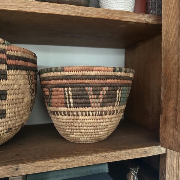 Vintage West African Tribal Basket Woven by the Hausa People