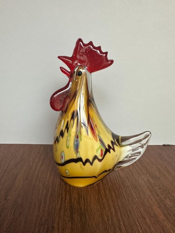 Art Glass in the Murano Style a Colorful Decorative Hen Figurine