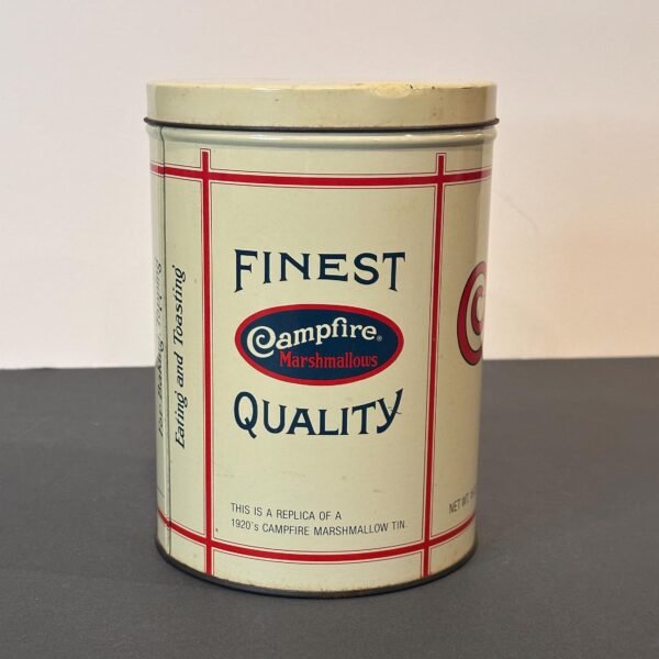 Vintage 1980s Borden Campfire Marshmallow Canister 1920s Replica