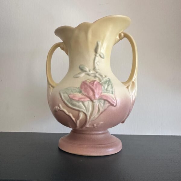 Vintage Hull Magnolia 2 Handled Ewer Shaped Vase No. 3