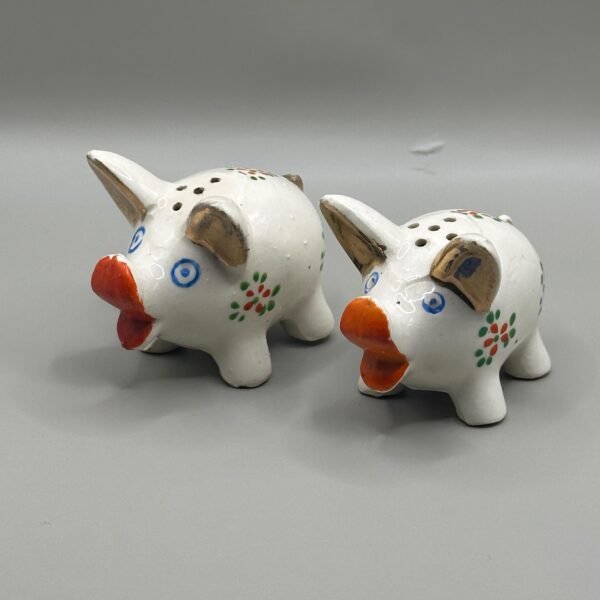 Adorable Vintage Pig Salt and Pepper Shakers with Stoppers