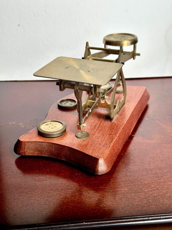 Antique English Balance Scale with 3 Weights