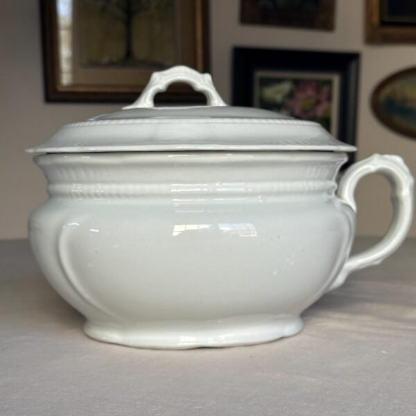 Early 1900s Royal Ironstone by Alfred Meakin Ltd. England Chamber Pot Antique Indoor Planter