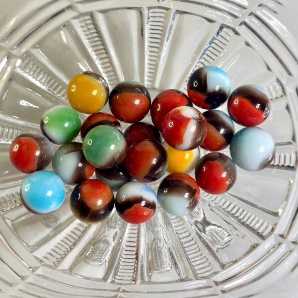 20 Collectible Vitro Vintage Blackline Marbles